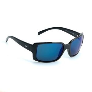 NWT Hook Optics Cuda Polarized Sunglasses Blue Mirror Lens Gloss Black Frame